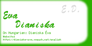 eva dianiska business card